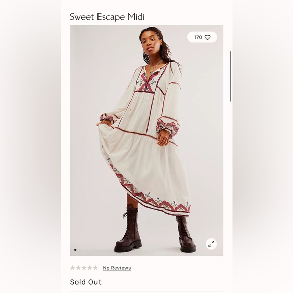 Free People Sweet Escape Midi Dress NWT - Picture 5 of 16